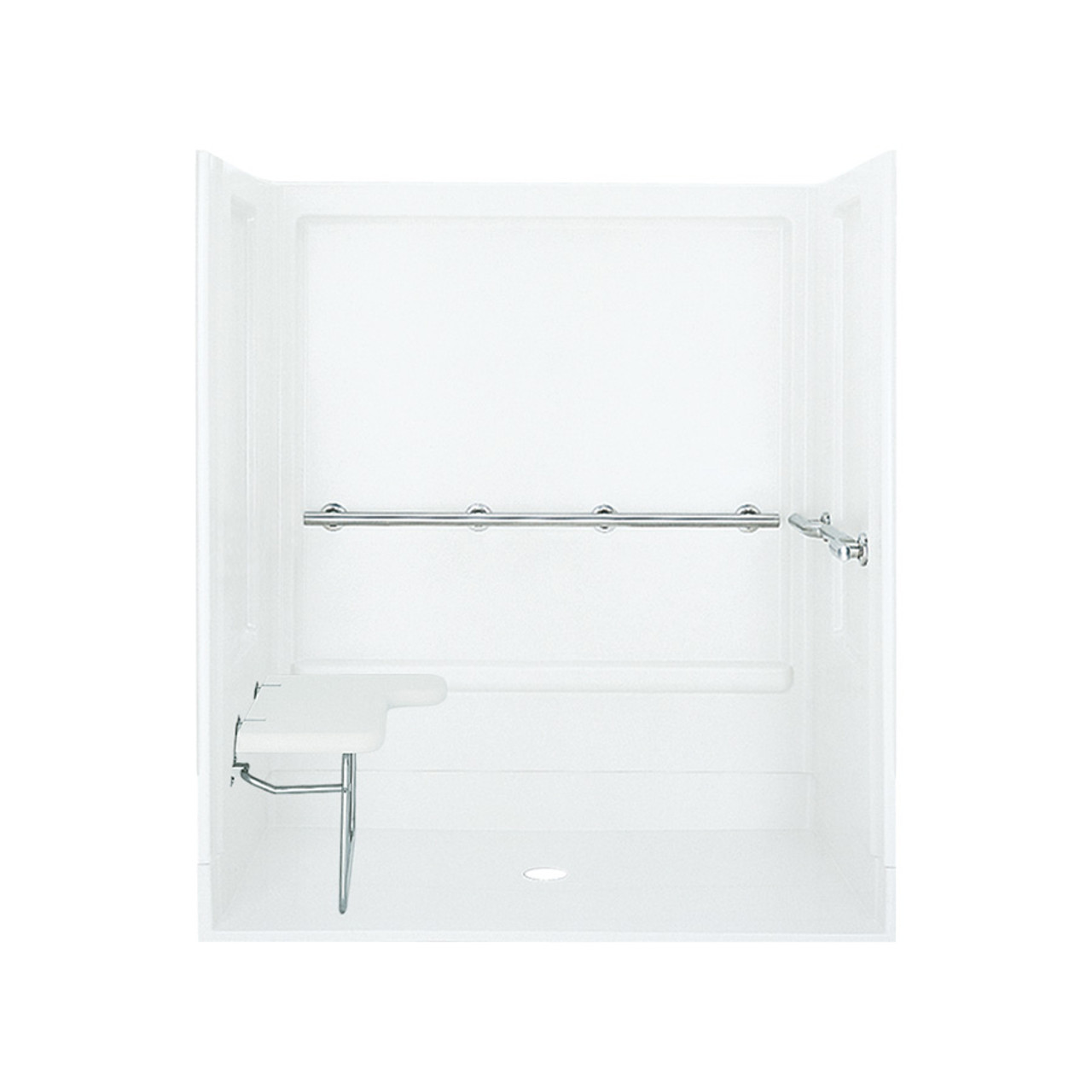 Alcove Shower Kit 39.375-in L x 63.25-in W x 73.25-in H in White Alcove Shower Kit 39.375-in L x 63.25-in W x 73.25-in H in White
