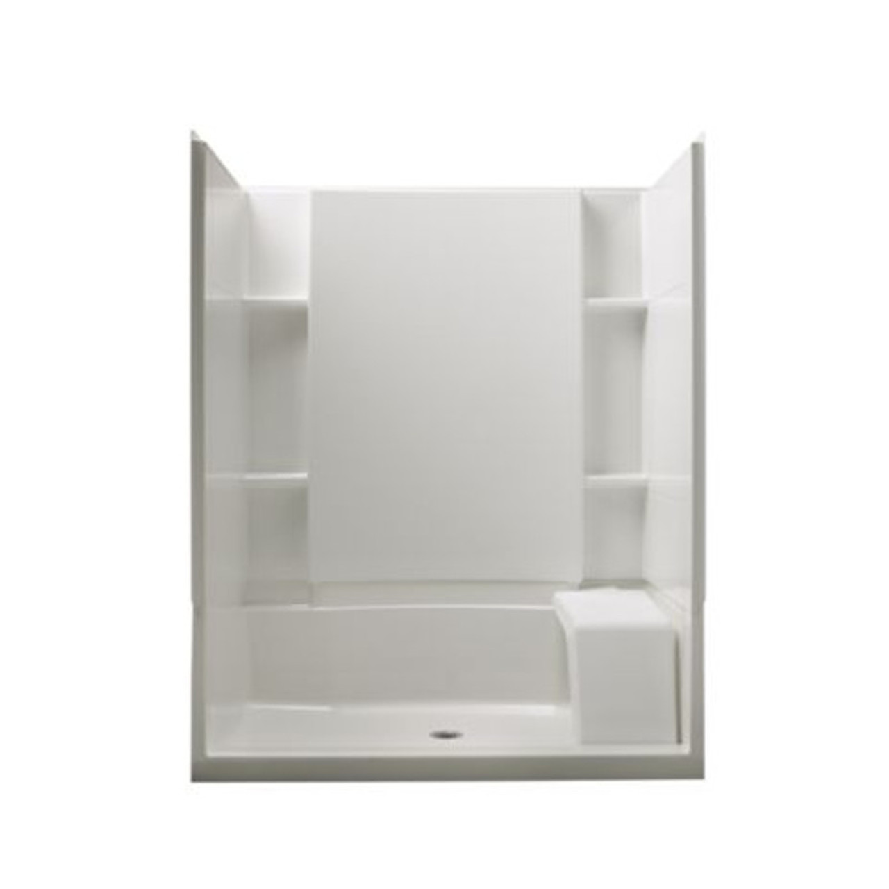 Alcove Shower Kit 36-in L x 60-in W x 76-in H White Alcove Shower Kit 36-in L x 60-in W x 76-in H White