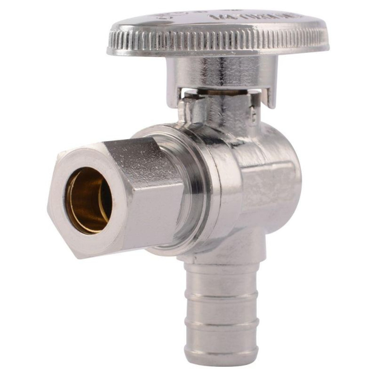 Angle Stop 1/2"X3/8" Brass 1/4 Turn BarbXCMP Lead Free 23058LF