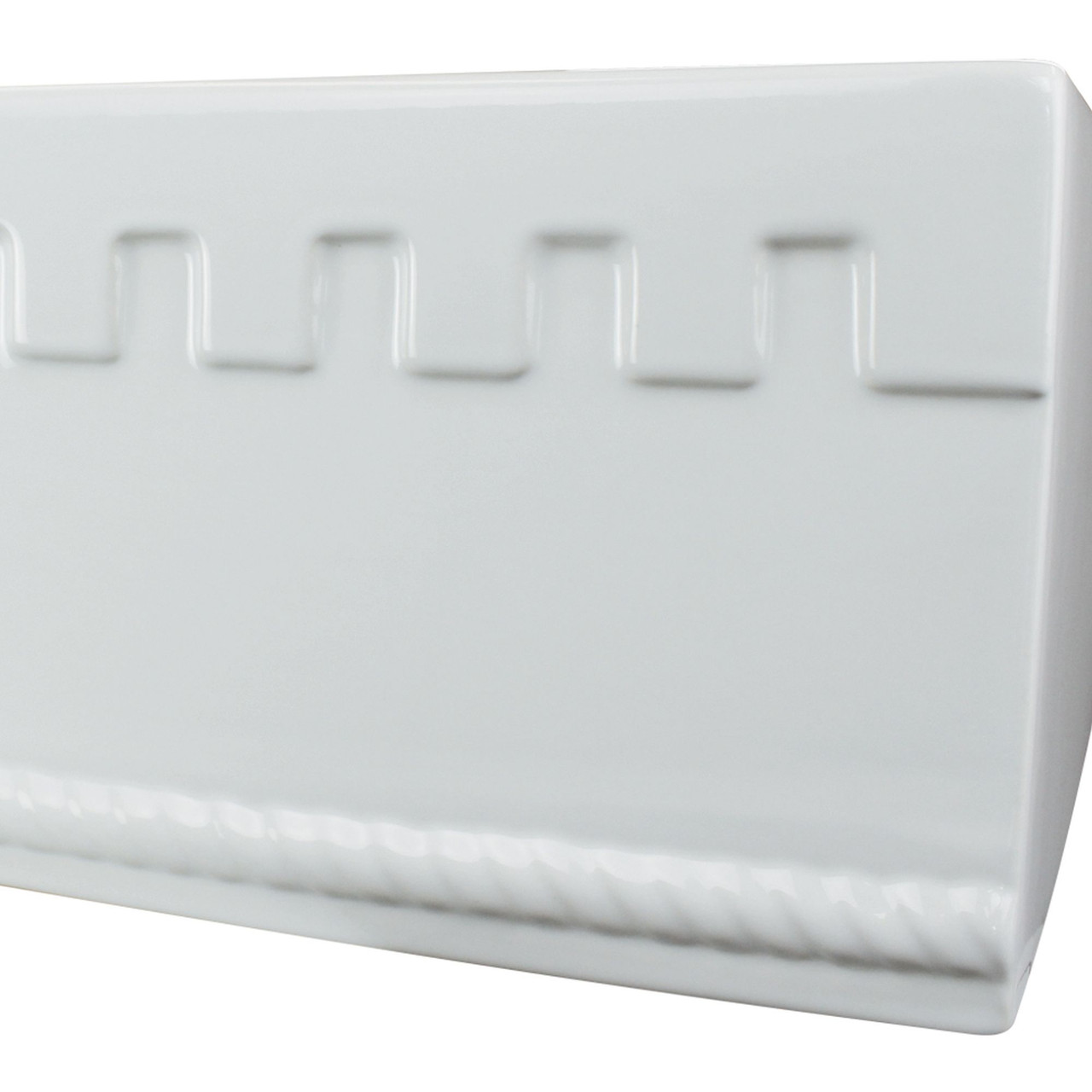 30-in x 20-in x 10-in Super Single Bowl with Reversible (English/Plain) Front, Farmhouse Fireclay Kitchen Sink, Undermount Installation, in White