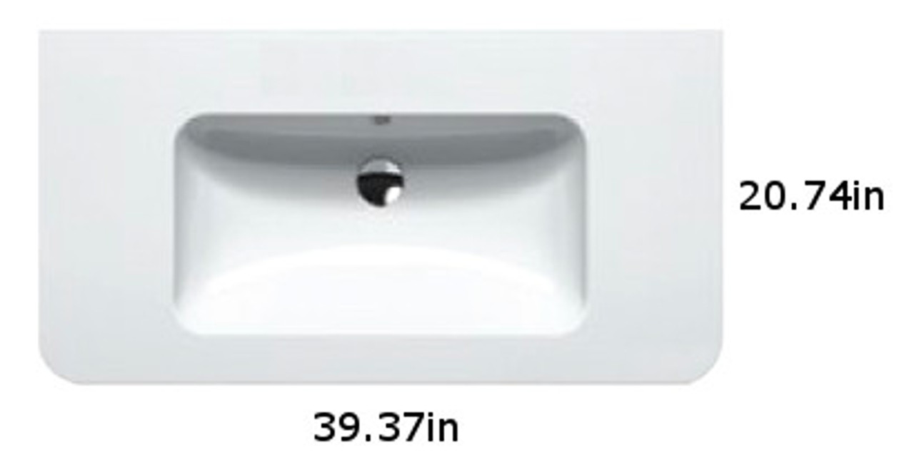 Up 100 Washbasin in White Up 100 Washbasin in White
