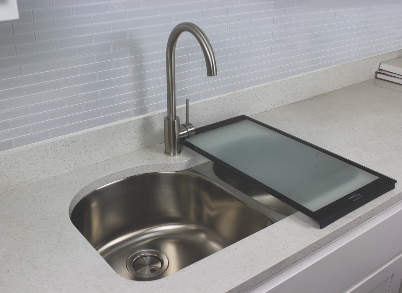 Kitchen Faucet with Single Handle includes deck plate, Polished Chrome