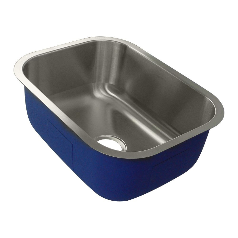 23.125-in x 17.875-in x 9-in 16 Gauge Single Bowl, Undermount Stainless Steel Kitchen Sink