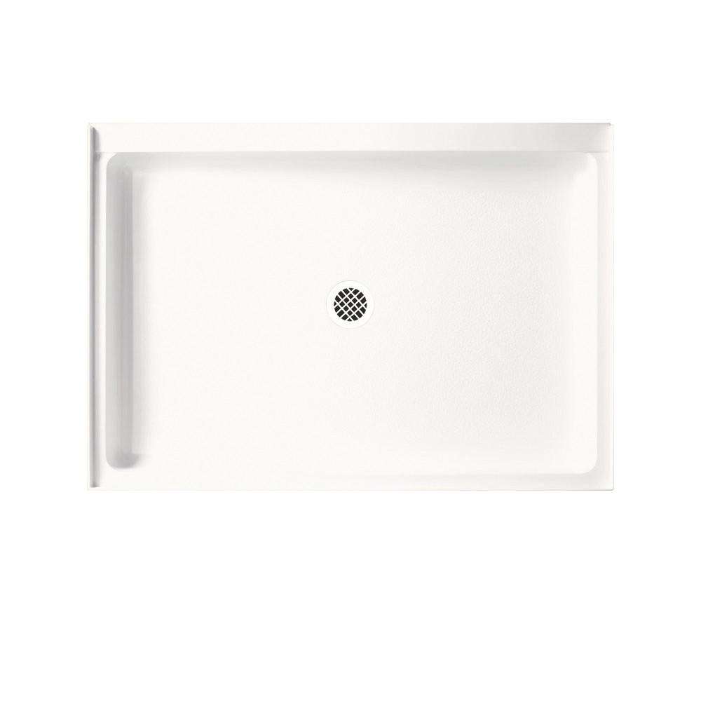 48-in Clear Glass Shower Kit with Wall Surround, Base, Door, in Seashore/White/Silver