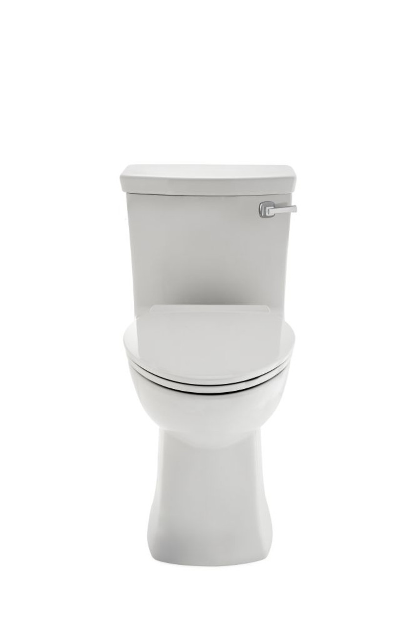 Right Height Elongated One-Piece Toilet with Seat with Right-Hand Trip Lever, in White