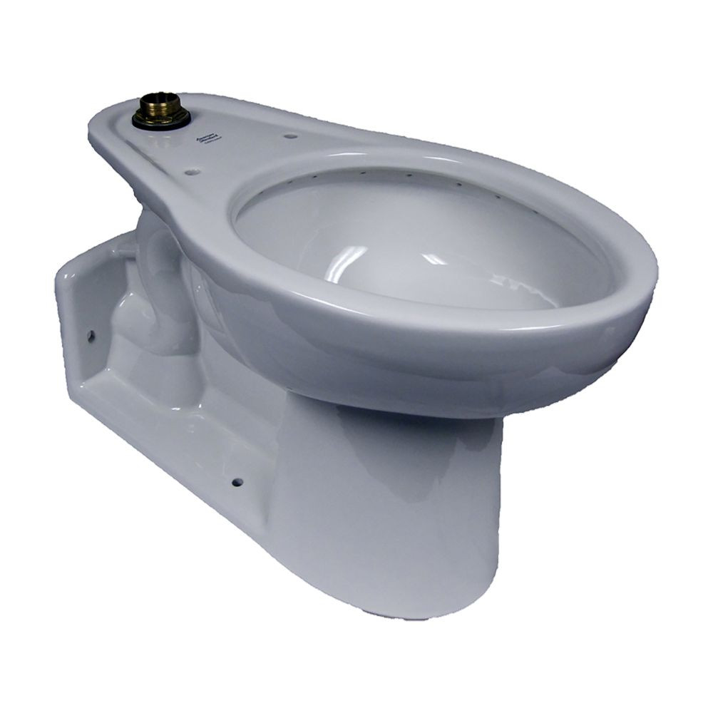Elongated 16-1/8" High Bowl with Four (4) Bolt Caps, in White