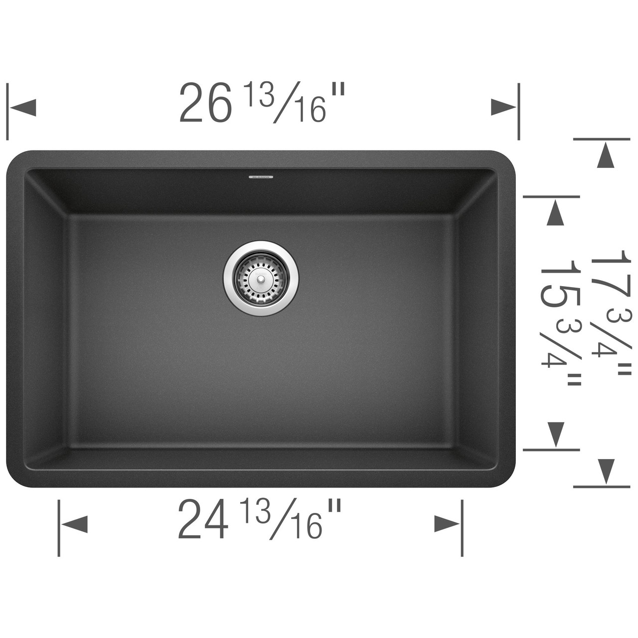 17.75-in x 26.8125-in Granite 8.625-in Deep Kitchen Sink, in Anthracite 17.75-in x 26.8125-in Granite 8.625-in Deep Kitchen Sink, in Anthracite