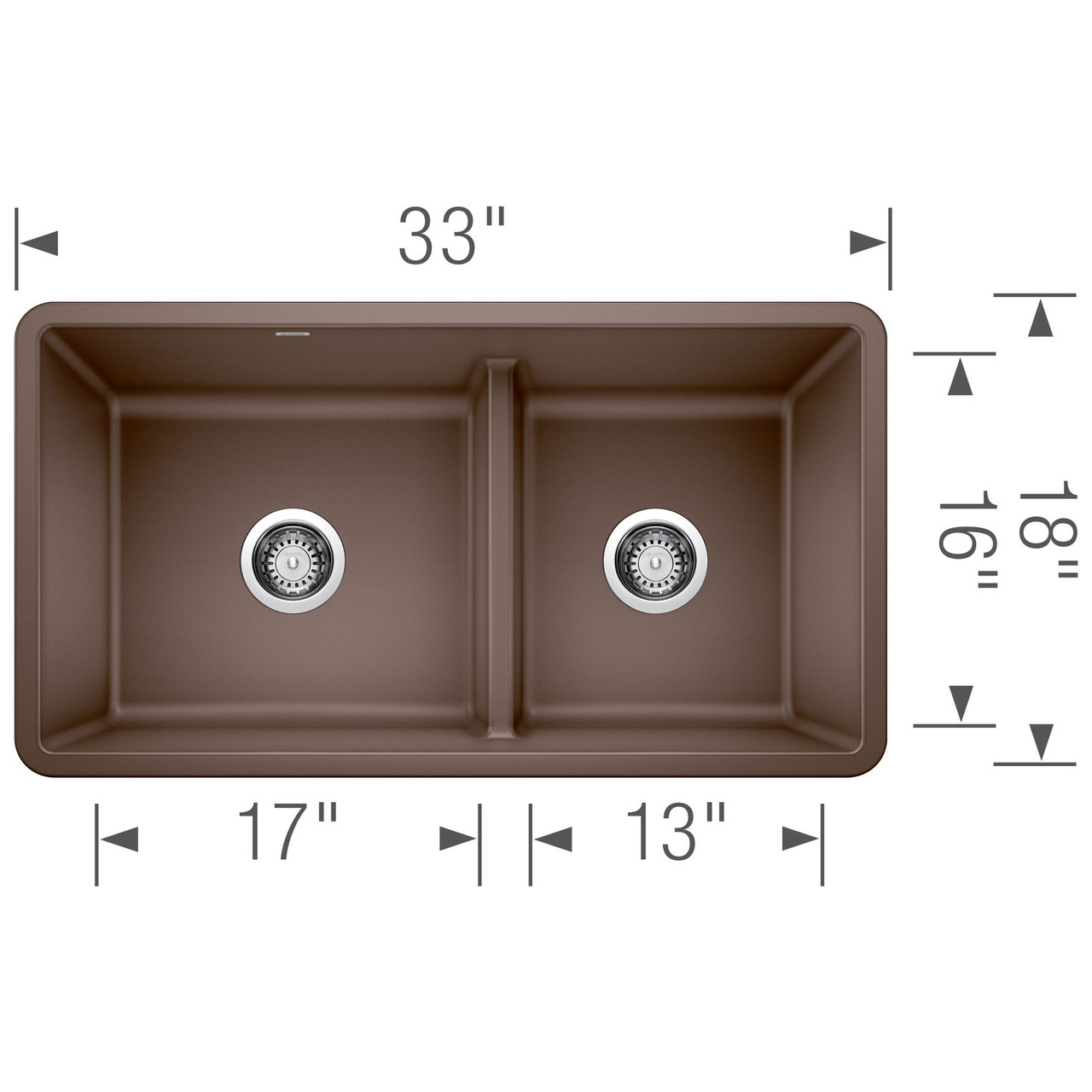 18-in x 33-in Granite 9.5-in Deep Kitchen Sink, in Cafe Brown 18-in x 33-in Granite 9.5-in Deep Kitchen Sink, in Cafe Brown
