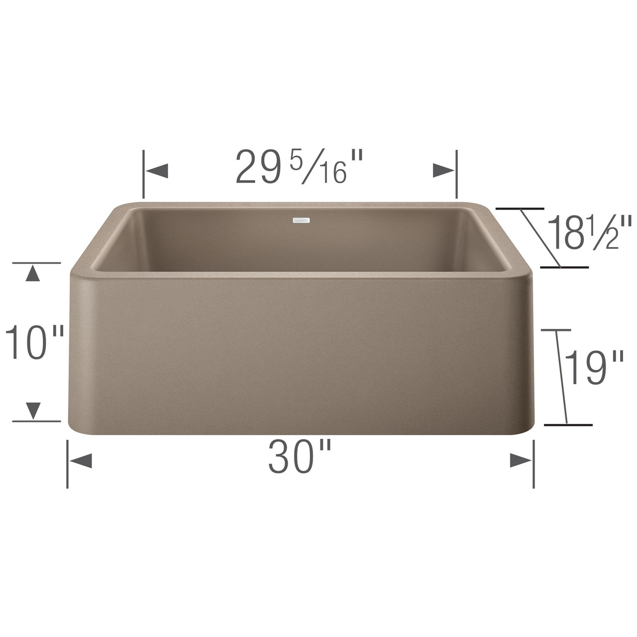 19-in x 30-in Granite 10-in Deep Kitchen Sink, in Truffle 19-in x 30-in Granite 10-in Deep Kitchen Sink, in Truffle