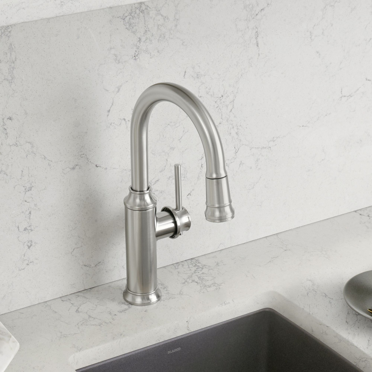 Pull Down Bar Faucet 1.5 gpm in Stainless Finish