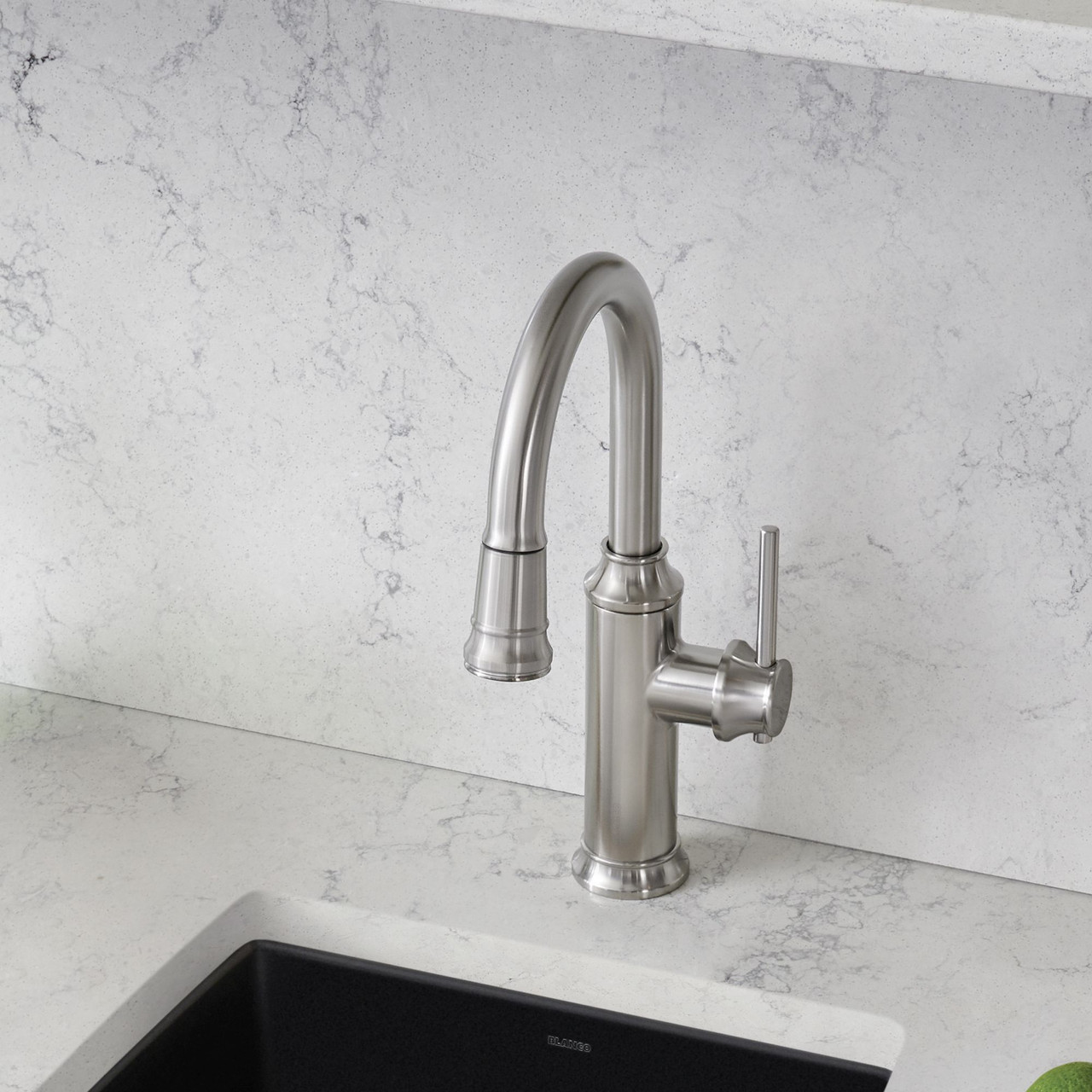 Pull Down Bar Faucet 1.5 gpm in Stainless Finish
