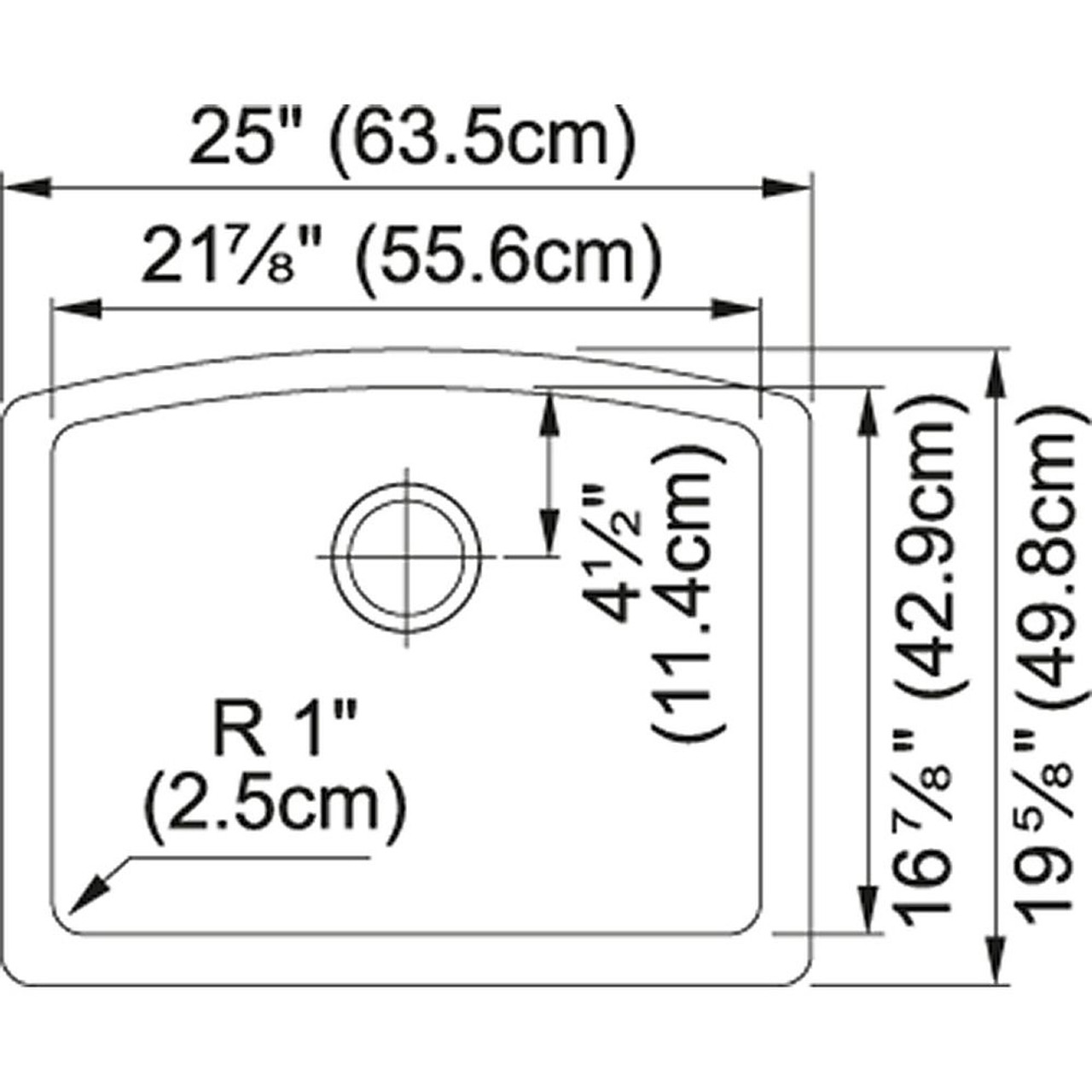 Ellipse Single-Bowl Undermount Sink In Granite Onyx Ellipse Single-Bowl Undermount Sink In Granite Onyx