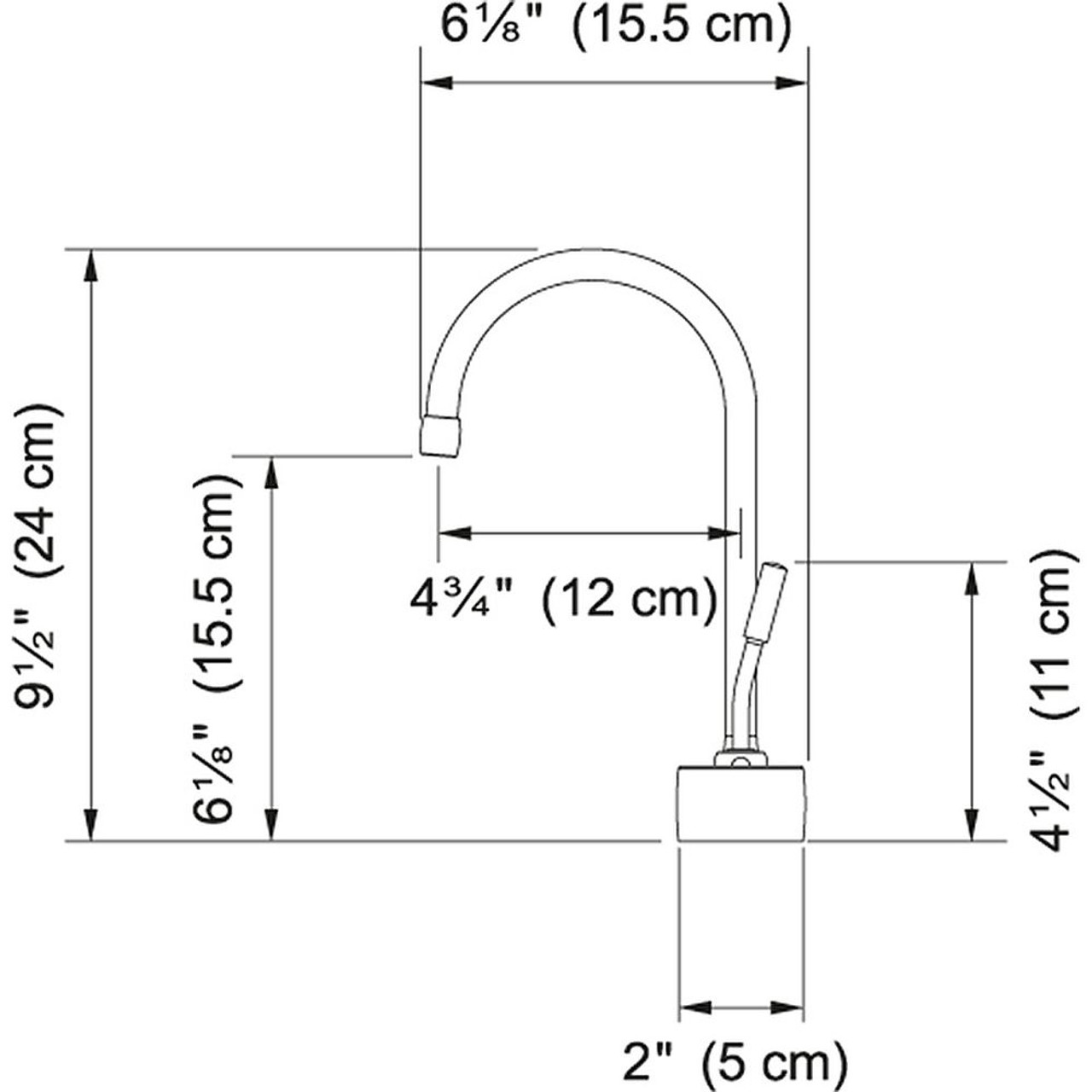 Ambient Hot Water Faucet In Polished Chrome Ambient Hot Water Faucet In Polished Chrome
