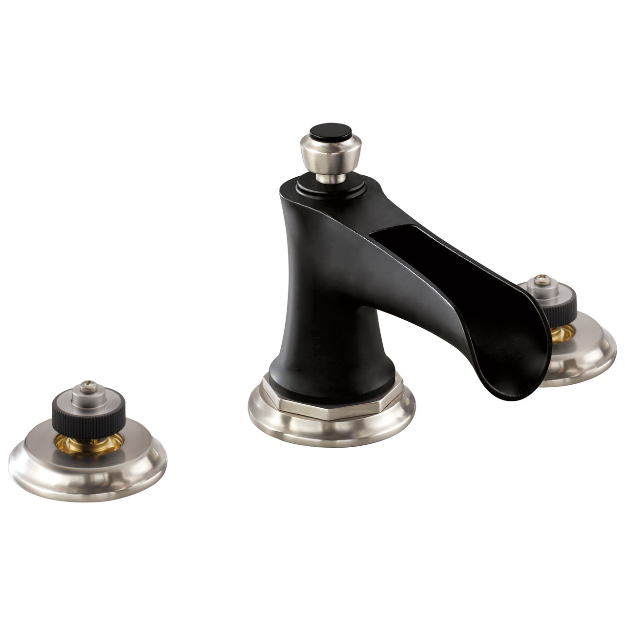 Brizo 65361LF-NKBLLHP Widespread Lavatory Faucet Less Handles in Luxe Nickel/Matte Black Finish, 1.5gpm Flow Rate Brizo 65361LF-NKBLLHP Widespread Lavatory Faucet Less Handles in Luxe Nickel/Matte Black Finish, 1.5gpm Flow Rate