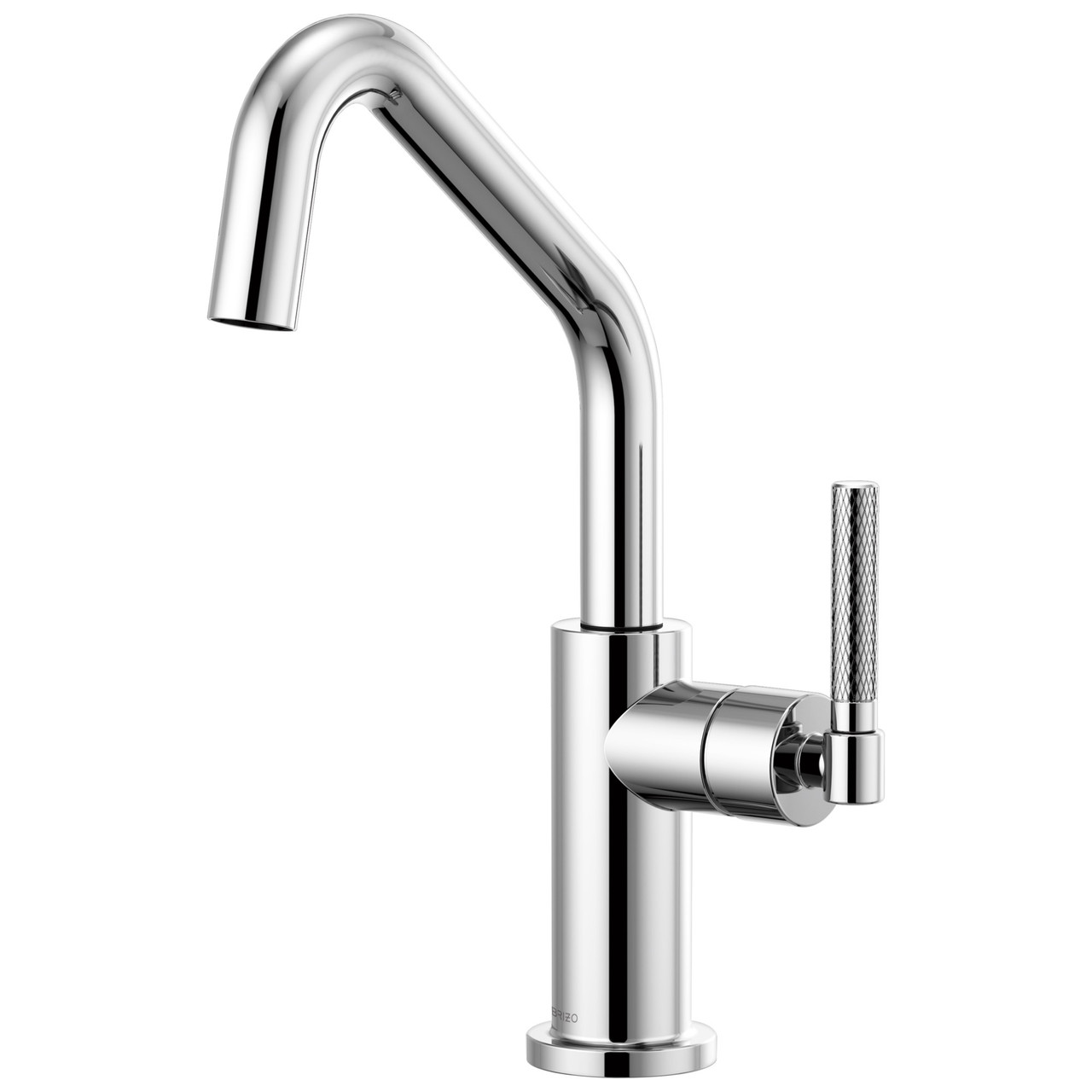 Bar Faucet with Angled Spout and Knurled Handle in Chrome Finish Bar Faucet with Angled Spout and Knurled Handle in Chrome Finish