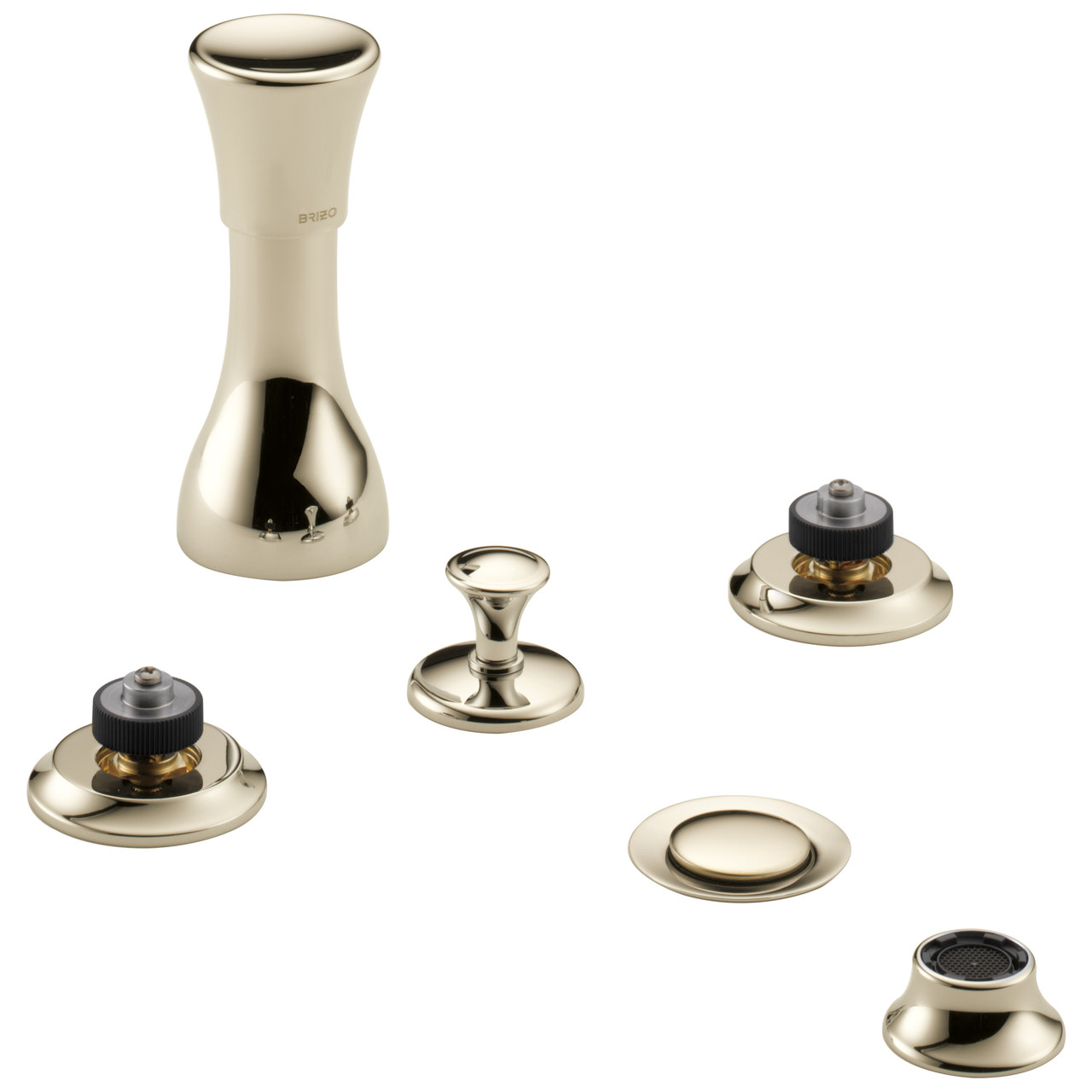 Bidet Faucet Less Handles in Polished Nickel Finish Bidet Faucet Less Handles in Polished Nickel Finish