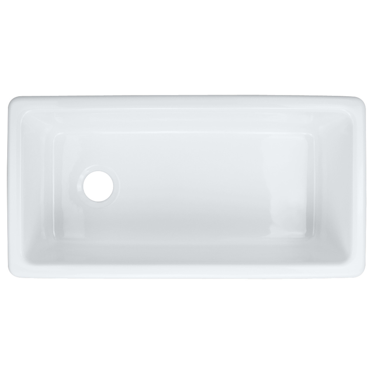 36 in. X 18 in. X 10 in. Super Single Bowl, Farmhouse Fireclay Kitchen Sink, Undermount Installation, In White