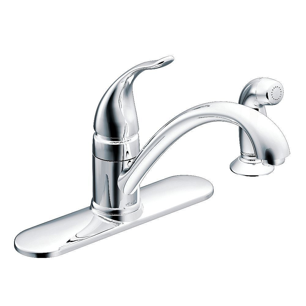 Chrome One-Handle Kitchen Faucet