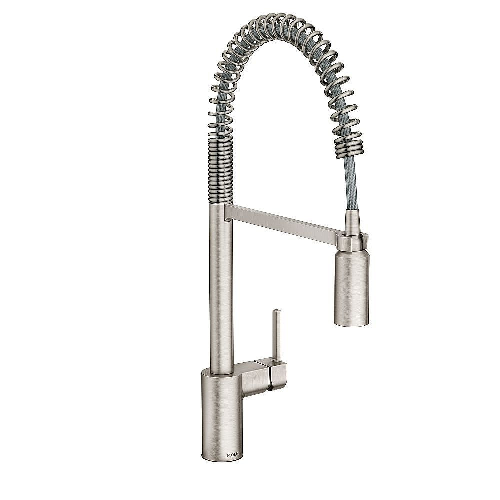 Spot Resist Stainless One-Handle Pre-Rinse Spring Pulldown Kitchen Faucet