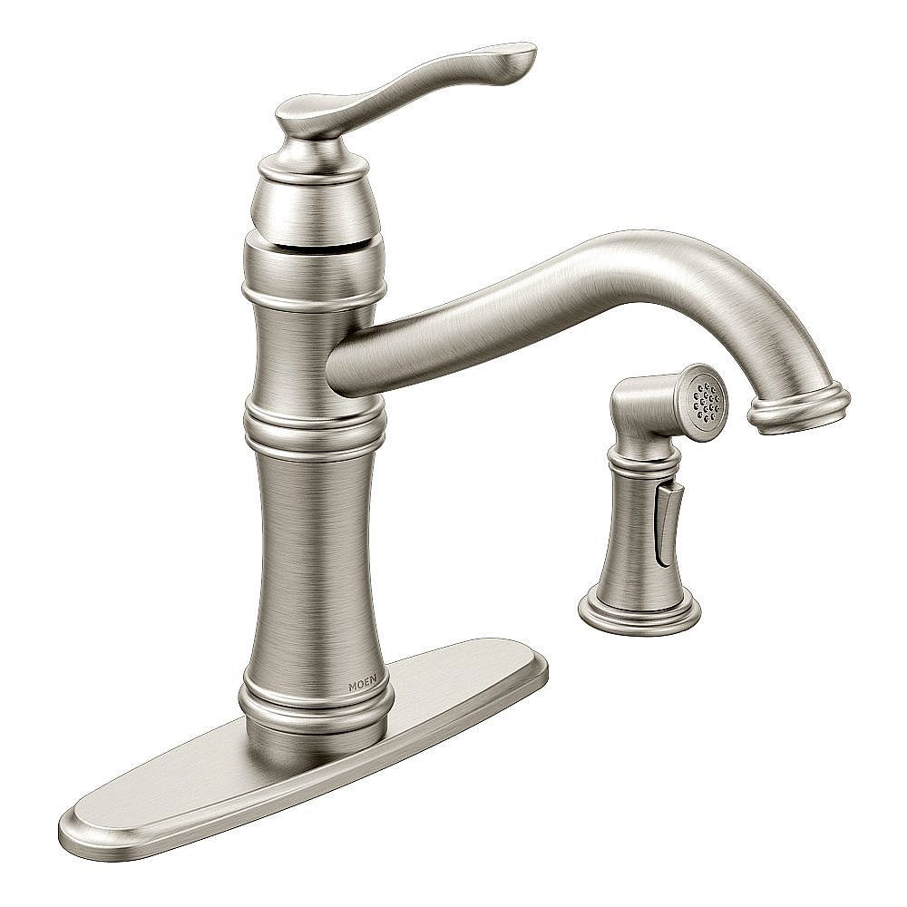 Moen 7245SRS Belfield Spot Resist Stainless One-Handle Kitchen Faucet
