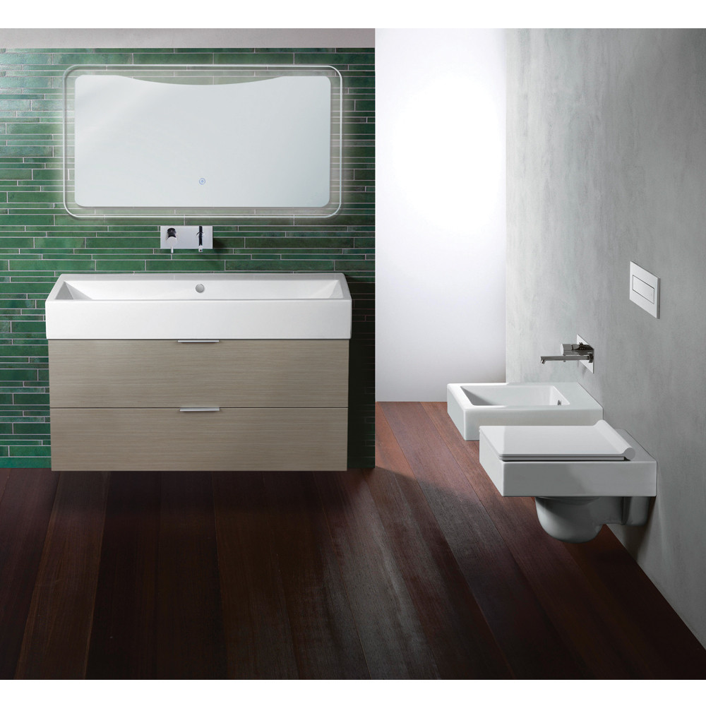 Transolid TLMM4728 47.24 X 1.18 X 27.56 LED-Backlit Contemporary Mirror with Touch Sensor