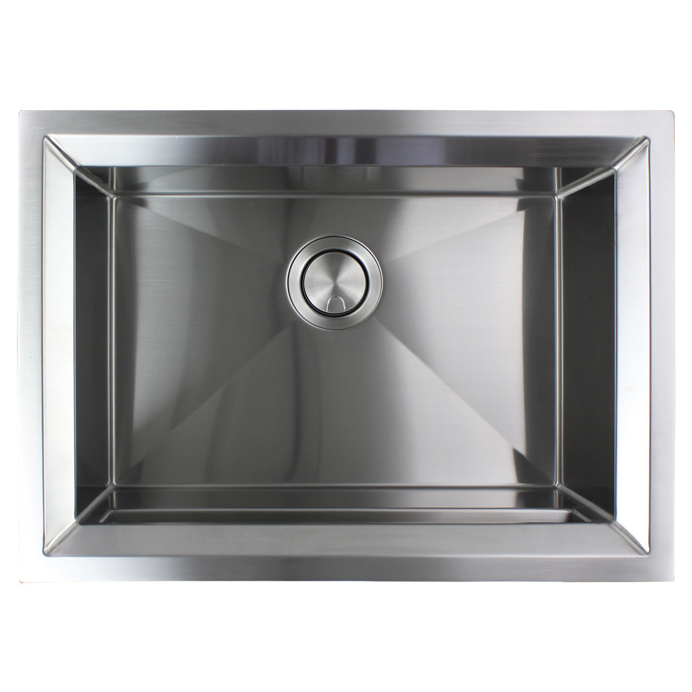 26-in x 18.5-in x 11-in 14 Gauge Single Bowl, Undermount Stainless Steel Kitchen Sink with SinkPocket™