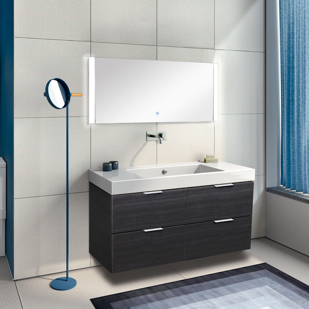 47.24 X 1.30 X 24.02 LED-Backlit Contemporary Mirror with Touch Sensor