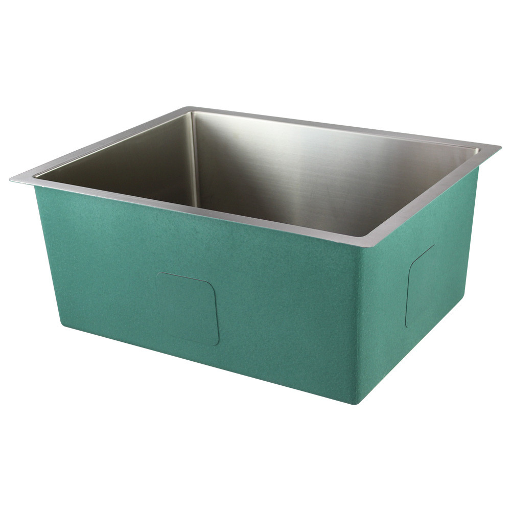 23.5-in x 18.5-in x 10-in 14 Gauge Single Bowl, Undermount Stainless Steel Kitchen Sink