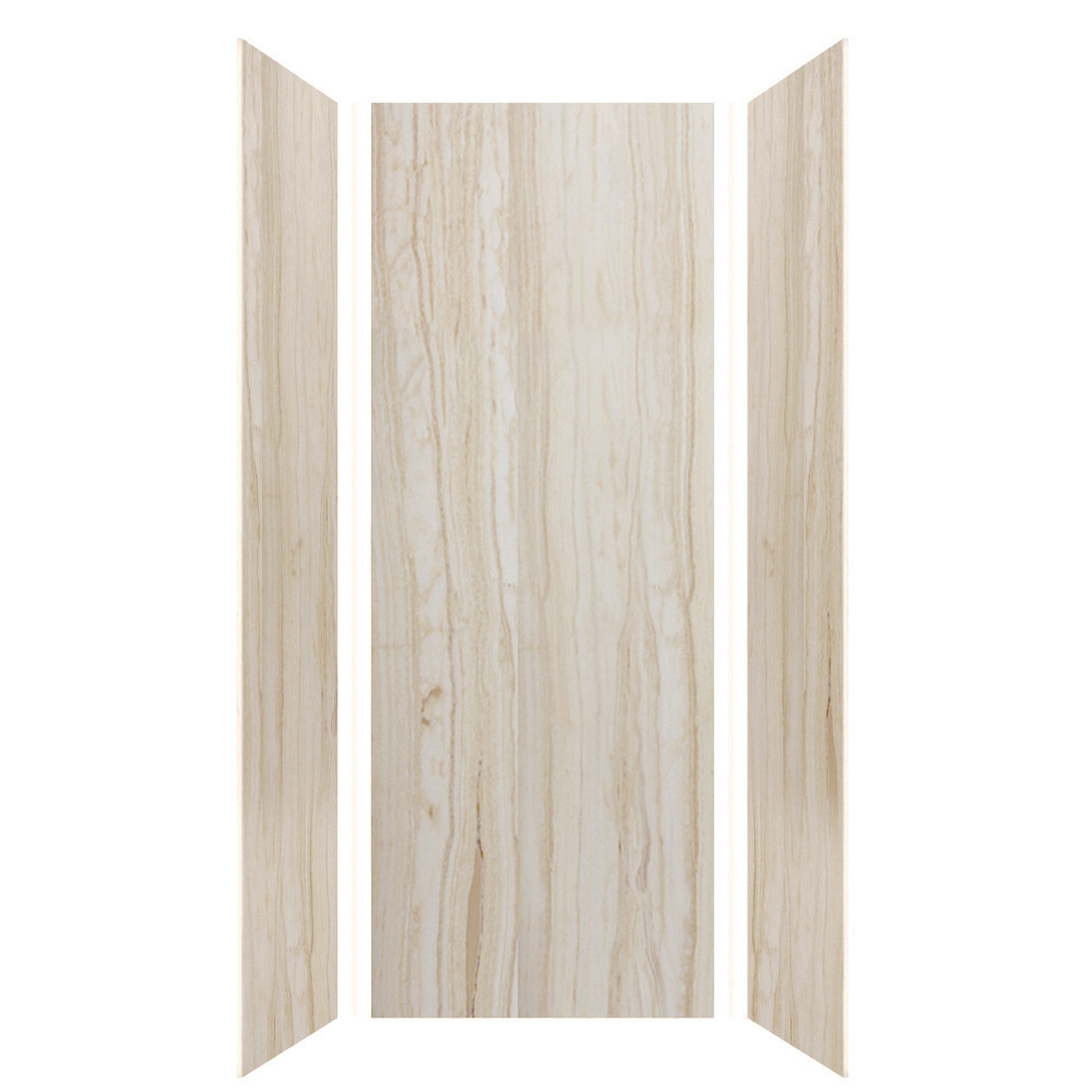 Transolid EWK363696-43 Expressions 36" X 36" X 96" 3-Piece Shower Wall Trimmable Kit, In Sorento