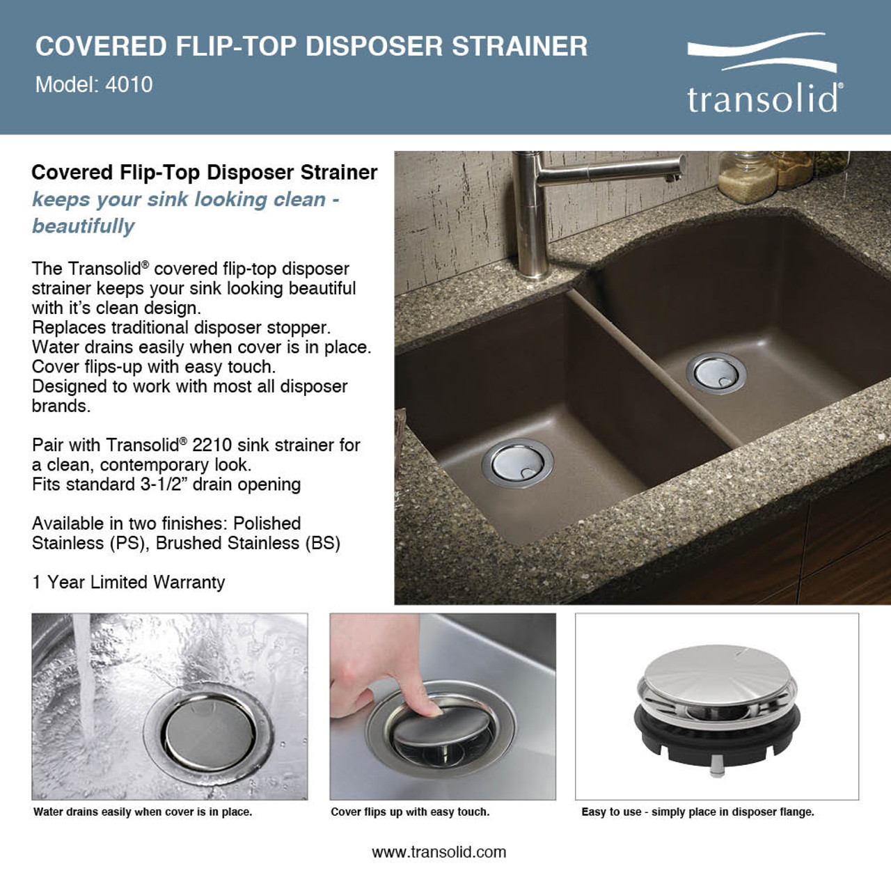 33.0625-in x 22.0625-in x 9.5 Granite 1-3/4 Offset Double Drop-in 1-Hole Kitchen Sink in Grey with Grids, Strainer, Disposer Strainer, Installation Kit