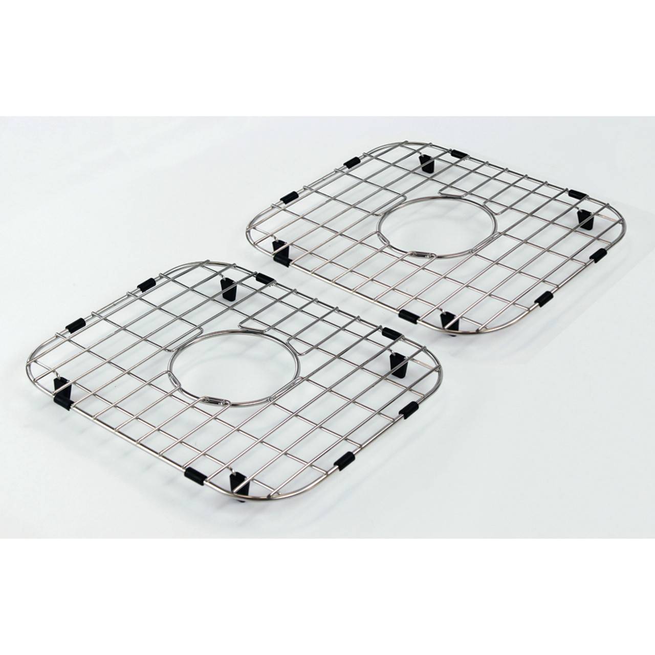 Transolid Classic 33in x 22in 18 Gauge Drop-in Double Bowl Kitchen Sink with 5-Holes with Grids, Strainer, Disposer Strainer, Installation Kit
