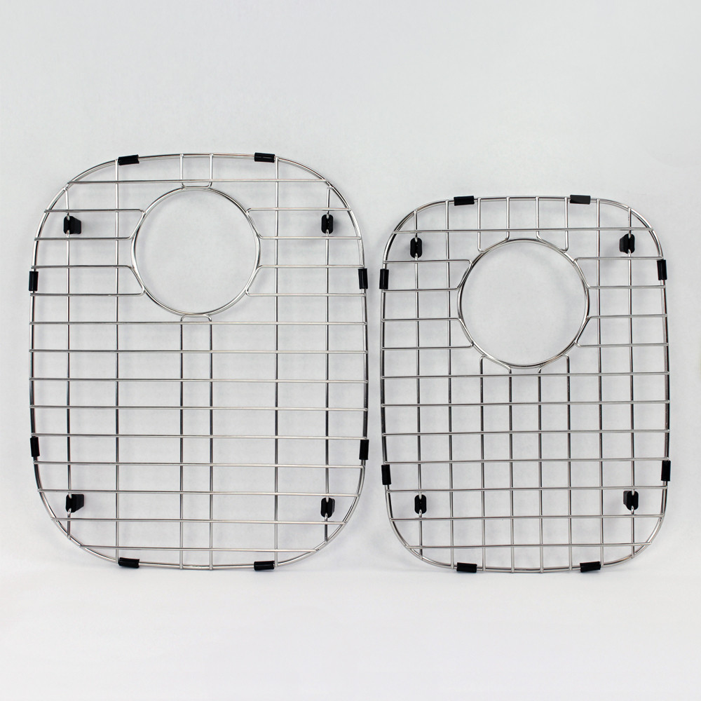 31.82-in x 22.67-in x 9-in 16 Gauge 60/40 Offset Double Bowls, Undermount Stainless Steel Kitchen Sink Kit with Grids, Strainer, Disposer Strainer, Installation Kit