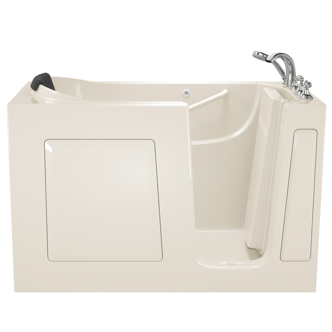 American Standard 3060.109.SRL 30-in. x 60-in. Walk-In Soaking Bathtub with Right-Hand Drain and Tub Faucet in Linen