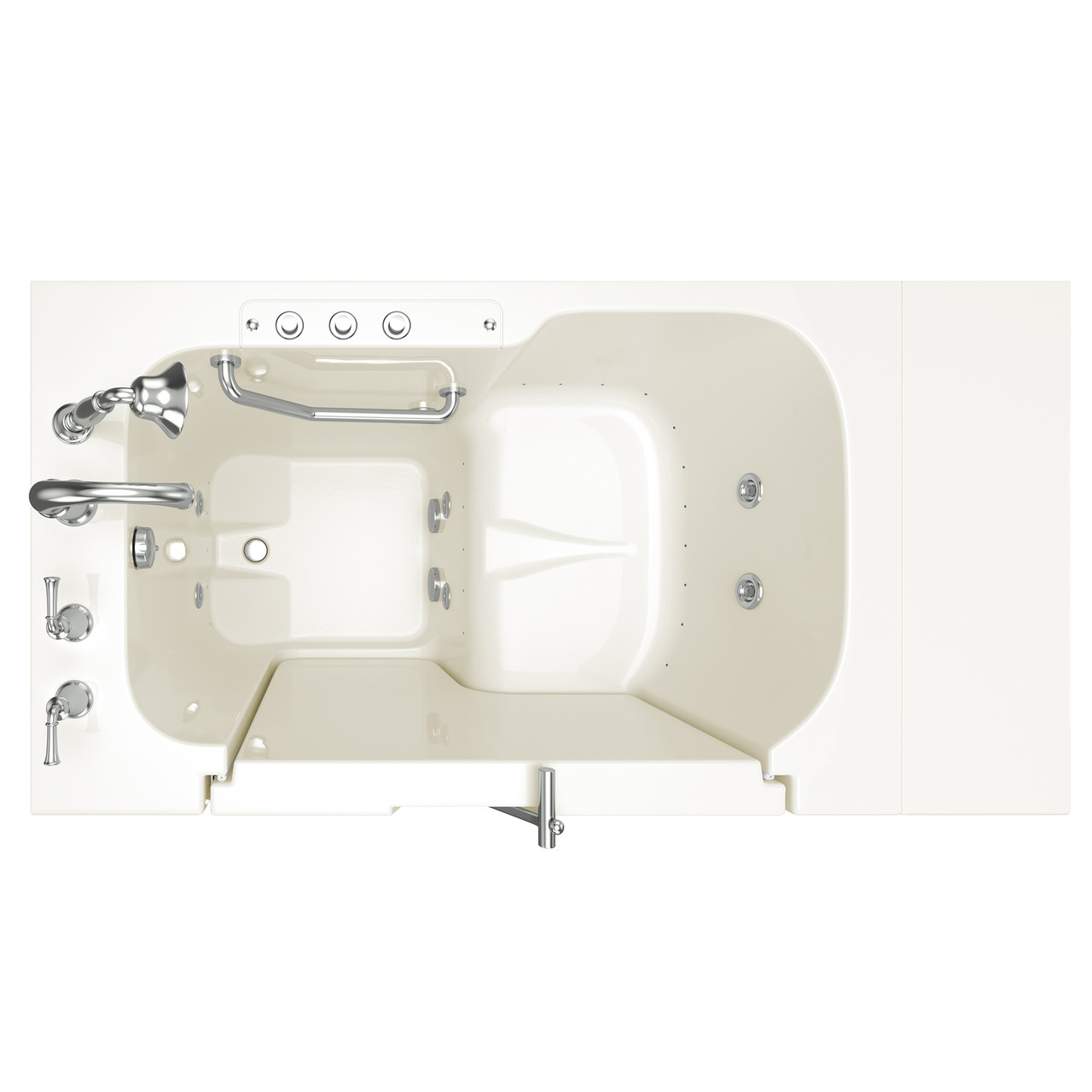American Standard SS9OD5232LD-BC-PC 32-in. x 52-in. Outward Opening Door Walk-In Air Massage and Jet Massage Bathtub with Tub Faucet in Linen