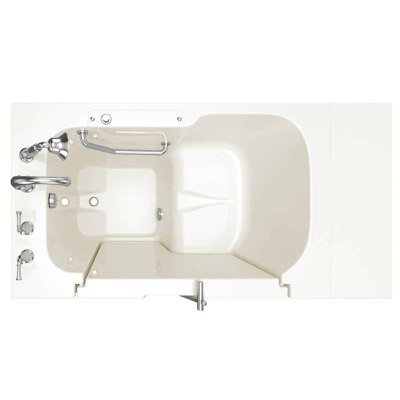 American Standard SS9OD5232LS-BC-PC 32-in. x 52-in. Outward Opening Door Walk-In Soaking Bathtub with Tub Faucet in Linen