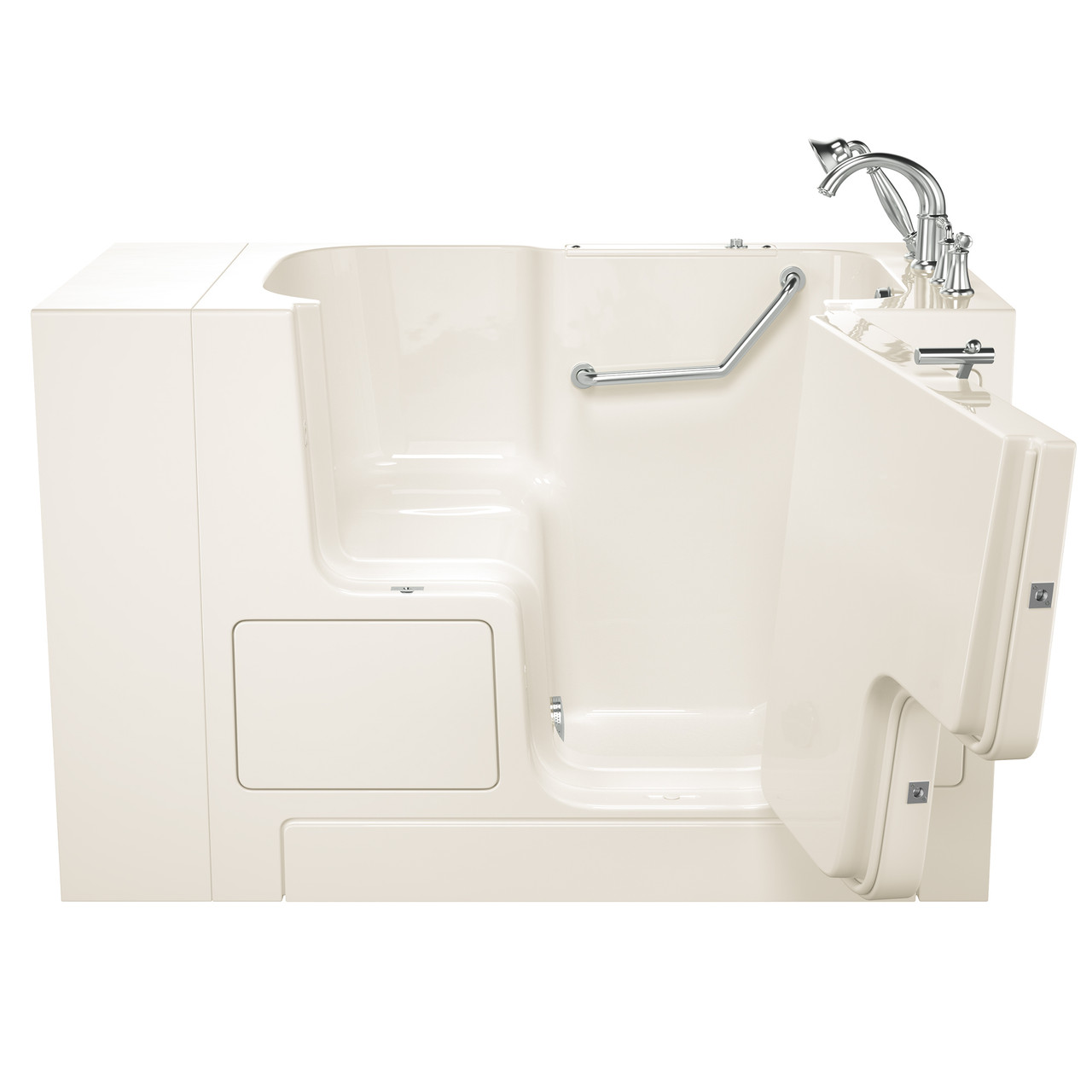 32-in. x 52-in. Outward Opening Door Walk-In Soaking Bathtub with Tub Faucet in Linen 32-in. x 52-in. Outward Opening Door Walk-In Soaking Bathtub with Tub Faucet in Linen