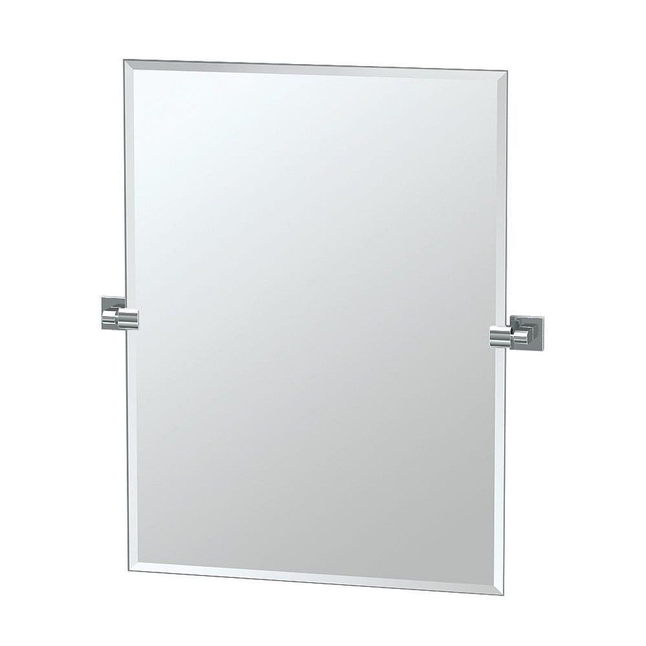 7-Piece Bathroom Accessory Kit with Mirror and Wall Sconces, Chrome 7-Piece Bathroom Accessory Kit with Mirror and Wall Sconces, Chrome