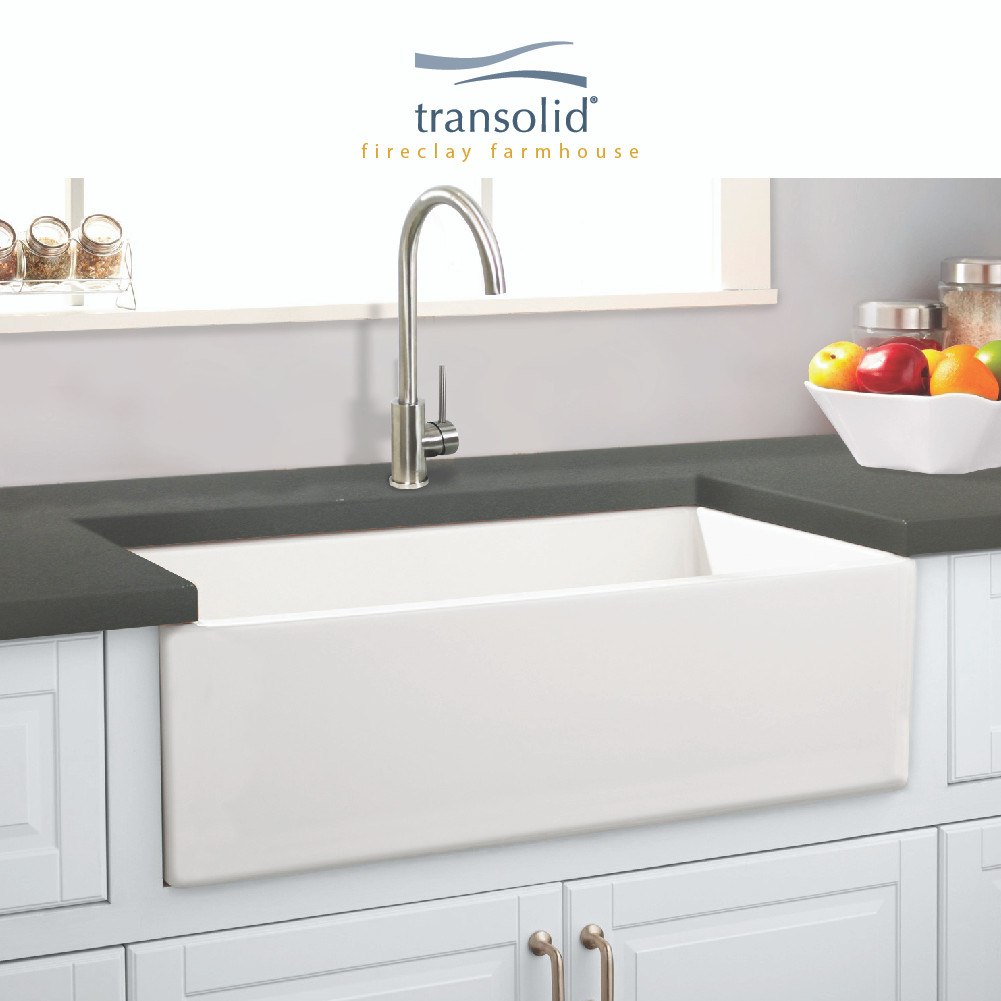 30-in x 20-in x 10-in Super Single Bowl with Reversible (Roman/Plain) Front, Farmhouse Fireclay Kitchen Sink, Undermount Installation, in White