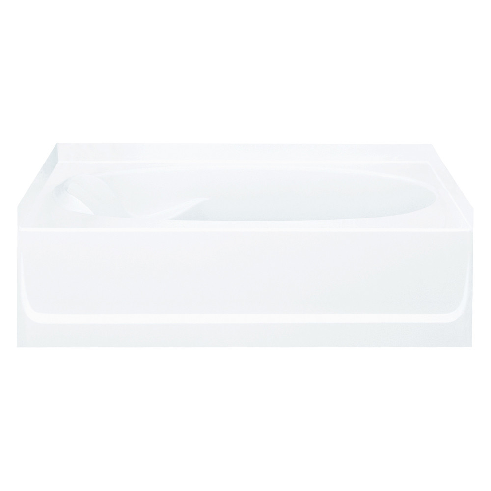 Sterling 7111R-5405NC-0 60-in x 42-in Bathtub, Walls and Door Kit, in White/Nickel with Clear Glass