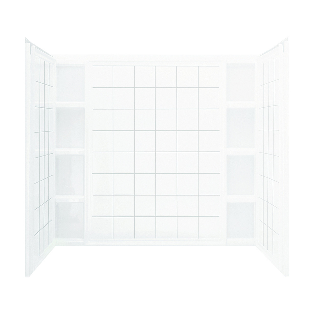 60-in x 42-in Bathtub, Walls and Door Kit, in White/Nickel with Clear Glass 60-in x 42-in Bathtub, Walls and Door Kit, in White/Nickel with Clear Glass