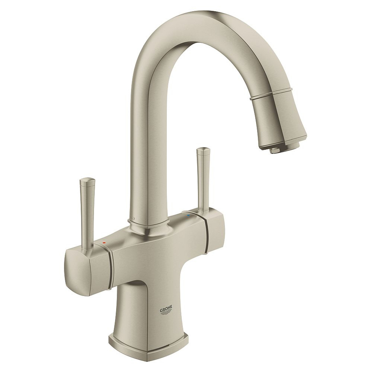 Grohe 21108ENA Grandera Single-Hole Two-Handle L-Size Bathroom Faucet in Brushed Nickel Grohe 21108ENA Grandera Single-Hole Two-Handle L-Size Bathroom Faucet in Brushed Nickel