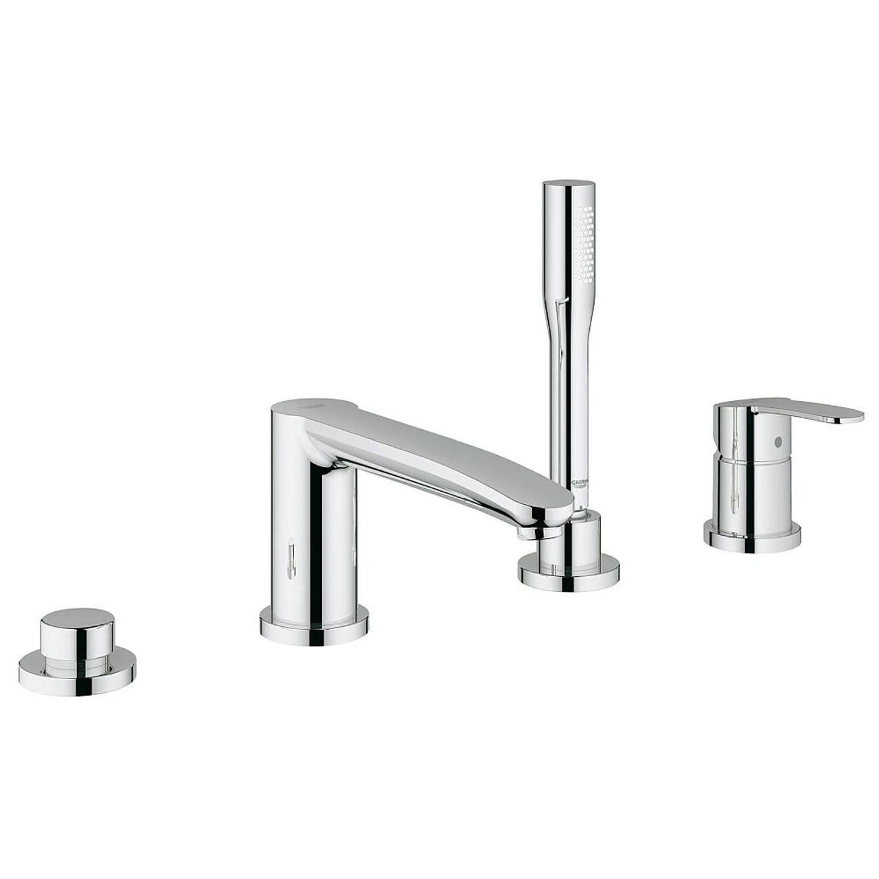 Grohe 23048003 Eurostyle Cosmopolitan Four-Hole Bathtub Faucet with Handshower in StarLight Chrome Grohe 23048003 Eurostyle Cosmopolitan Four-Hole Bathtub Faucet with Handshower in StarLight Chrome