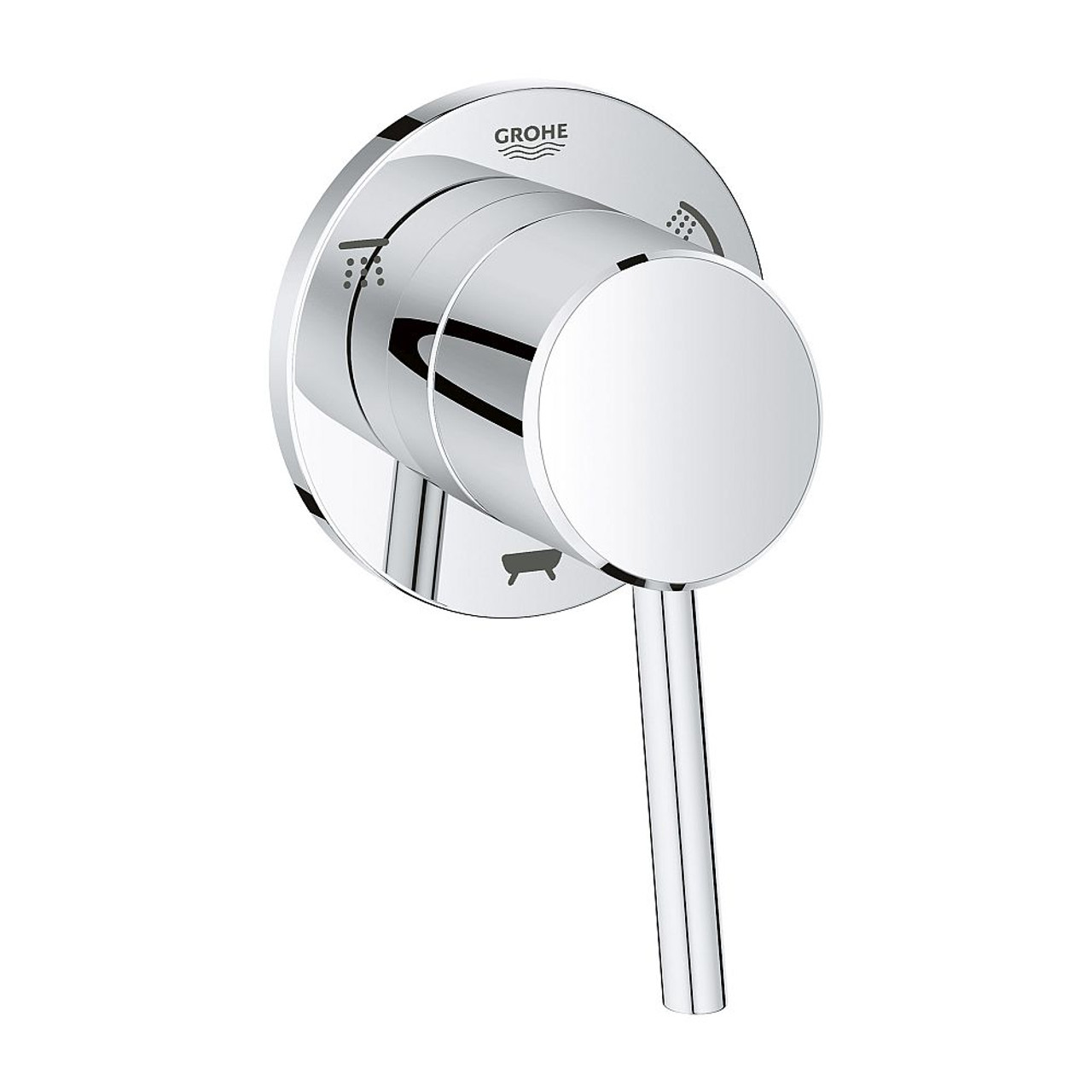 Grohe 29106001 Concetto 3-Way Diverter Trim (Shower head/Hand Shower/Tub Spout) in StarLight Chrome Grohe 29106001 Concetto 3-Way Diverter Trim (Shower head/Hand Shower/Tub Spout) in StarLight Chrome