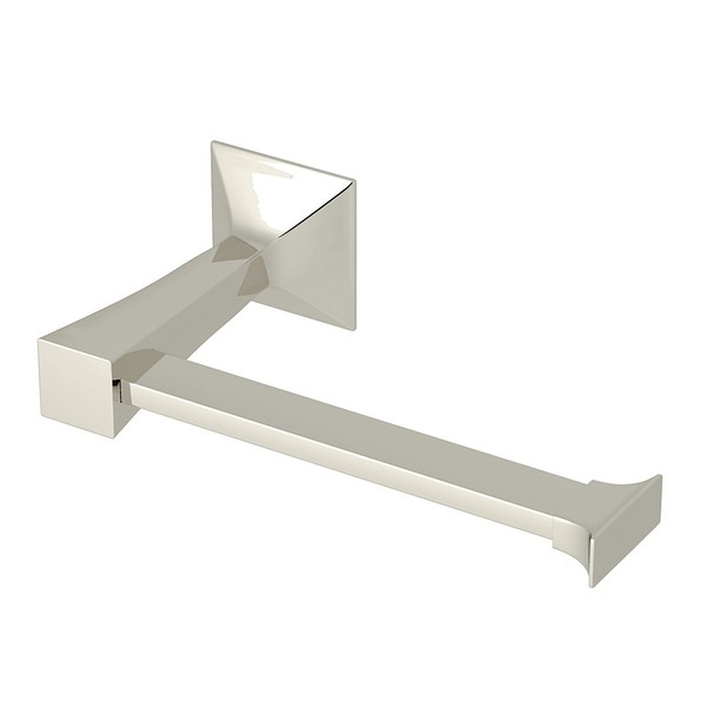 Single Wall Mount Toilet Paper Holder in Polished Nickel