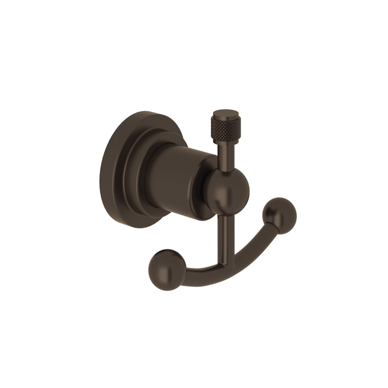 Rohl A1481IWTCB Double Robe Hook in Tuscan Brass