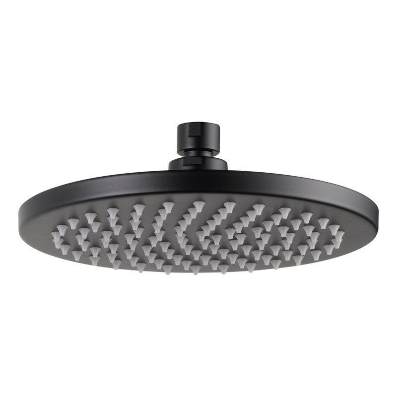 Brizo 81375-BL Single Function Raincan Shower Head in Matte Black