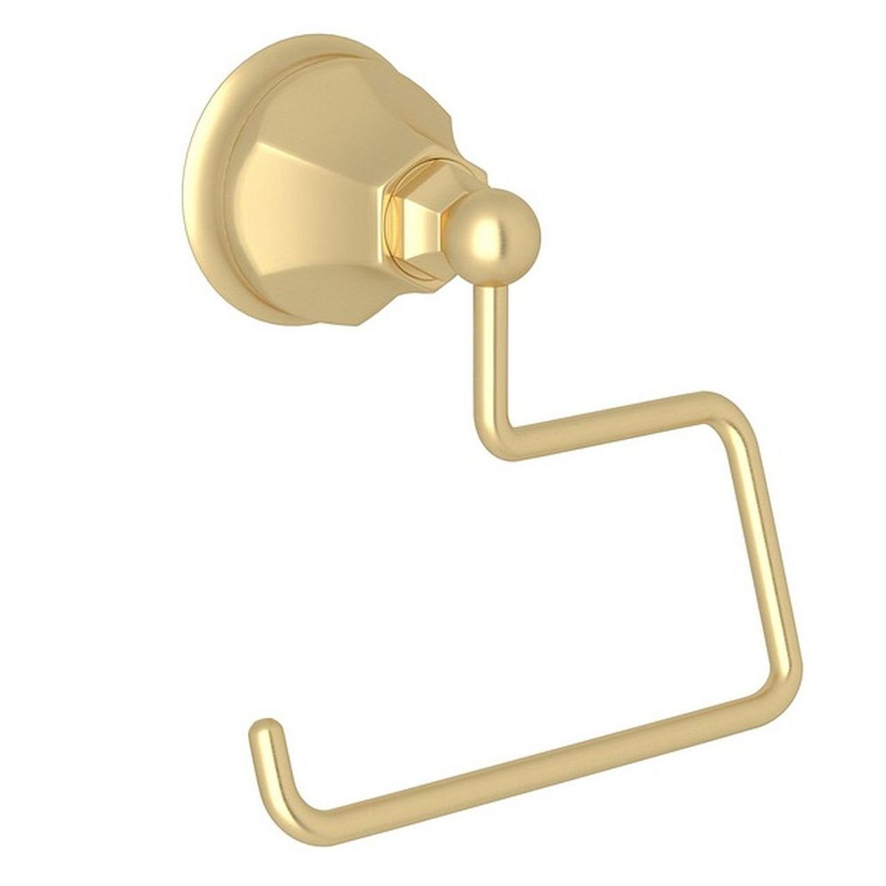 Open Toilet Paper Holder in Satin Unlacquered Brass