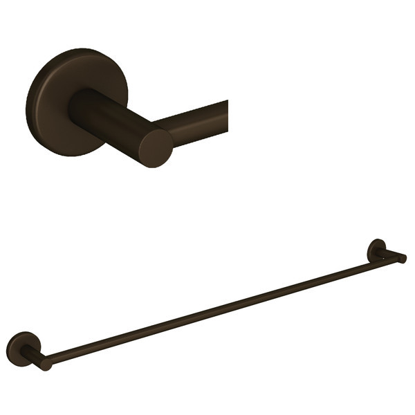 Rohl LO1/30TCB Lombardia 30-in Wall Mount Single Towel Bar, Tuscan Brass