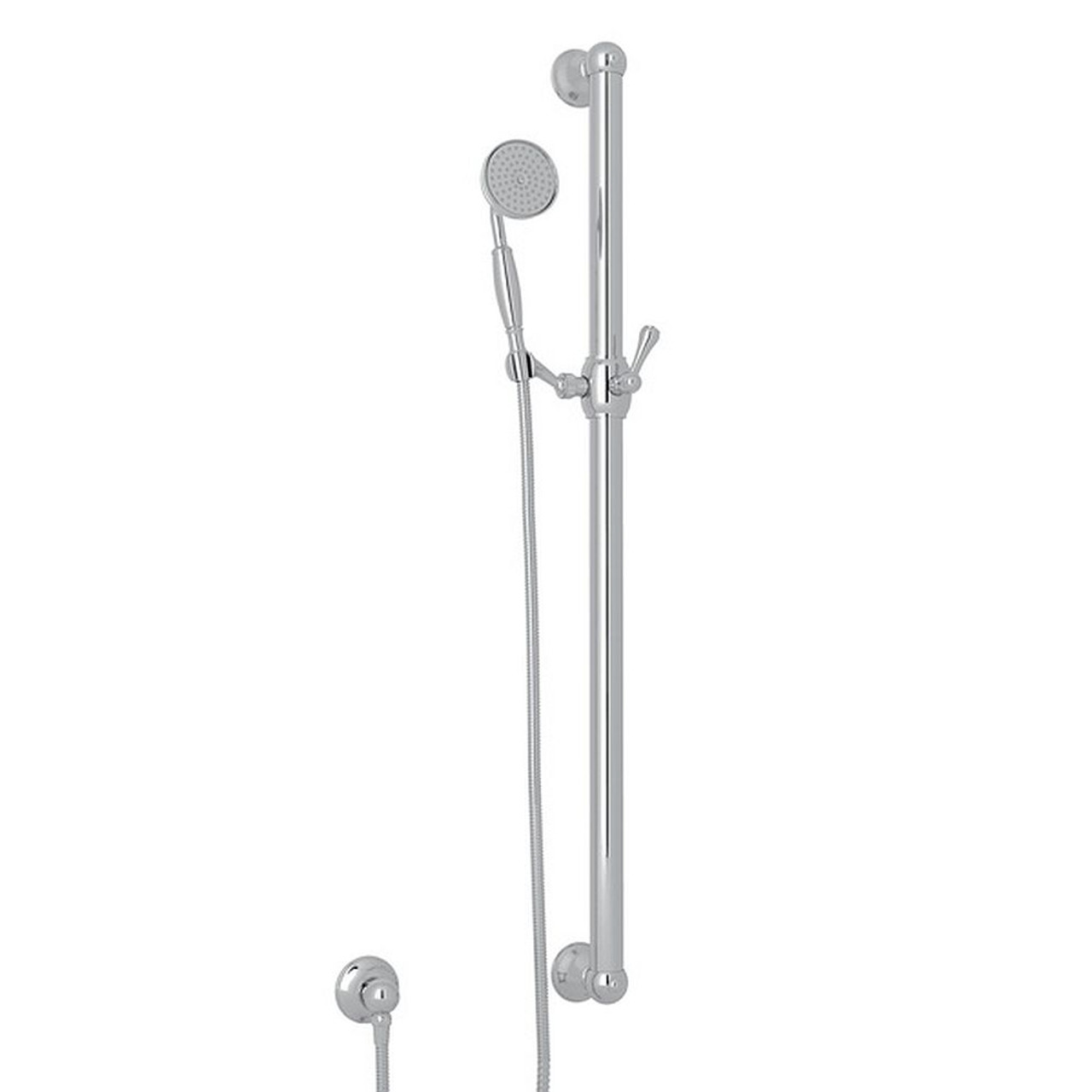 36-in Decorative Grab Bar Set with Single-Function Anti-Cal Handshower/Hose/Outlet in Polished Chrome