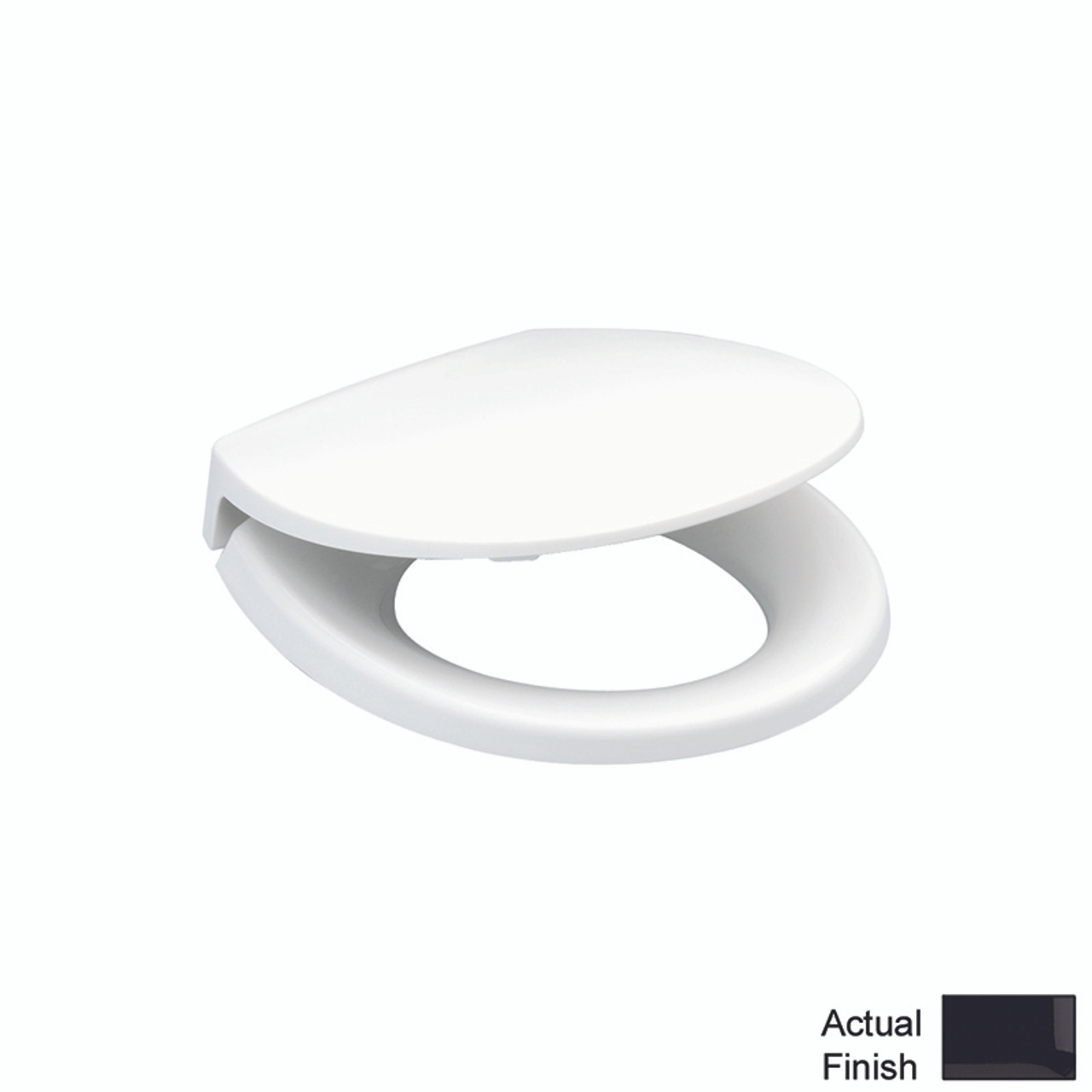 Round Closed-Front Toilet Seat and Lid in Ebony